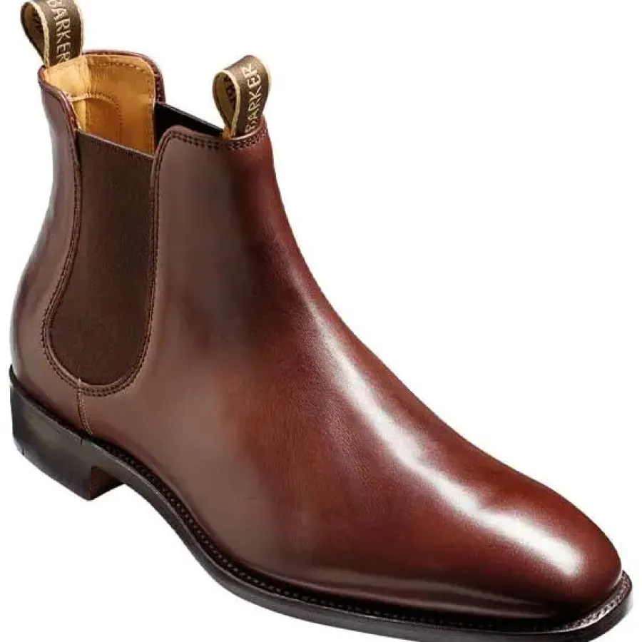 Barker Shoes BARKER Mansfield Chelsea Boots - Mens - Walnut Calf