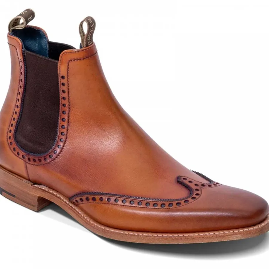 Barker Shoes BARKER Moreton Chelsea Boots - Mens - Antique Rosewood / Navy