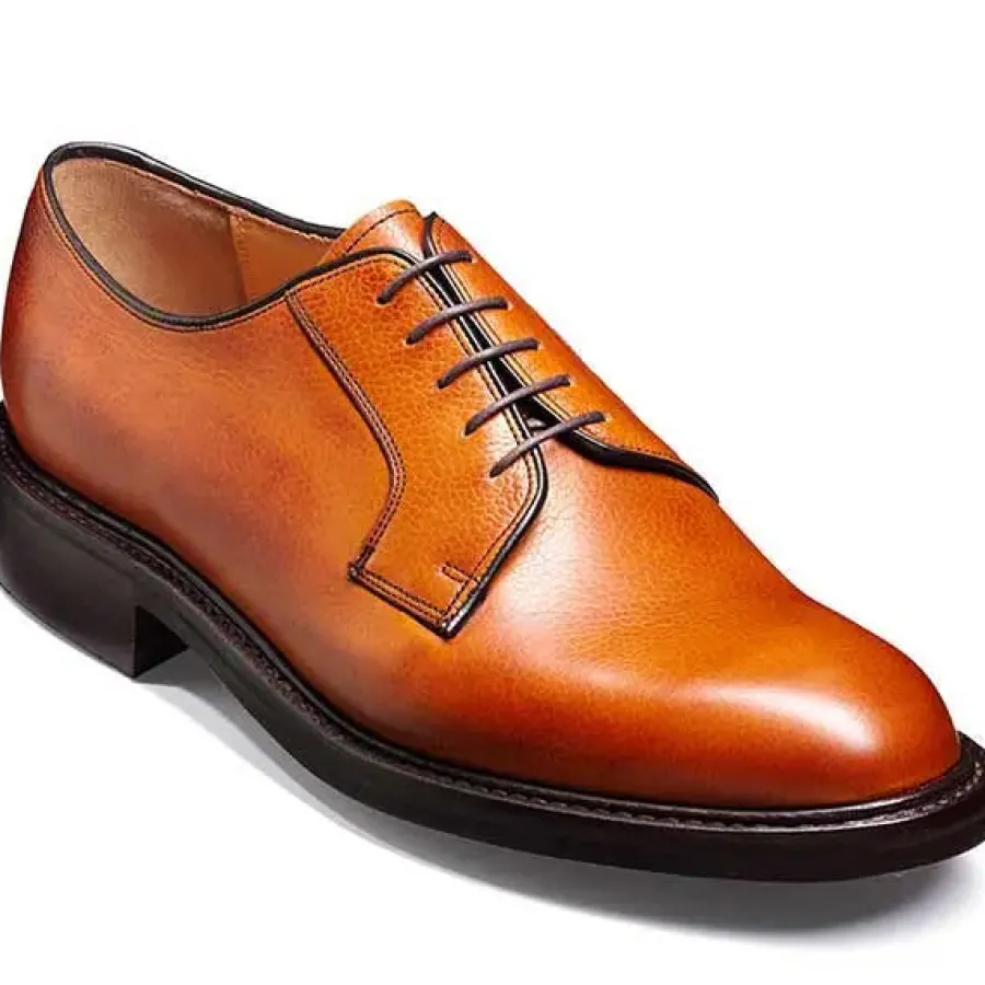 Barker Shoes BARKER Nairn Shoes – Mens Country Derby Dainite Sole – Cedar Calf