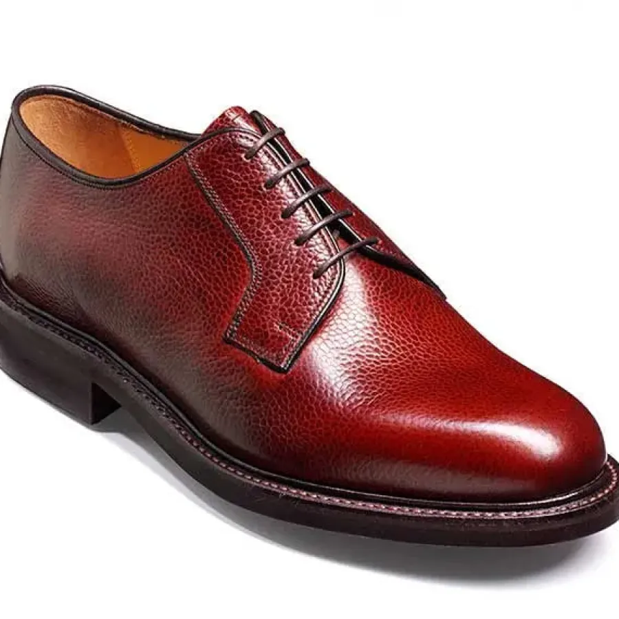 Barker Shoes BARKER Nairn Shoes - Mens Country Derby Dainite Sole - Cherry Grain