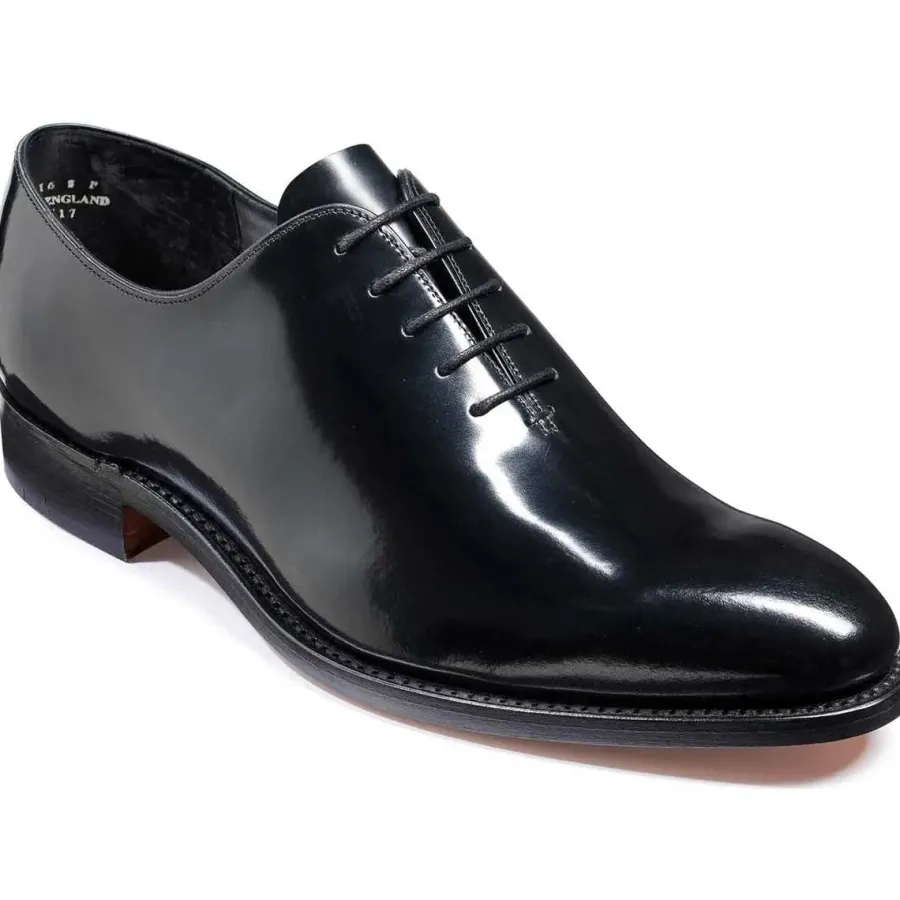 Barker Shoes BARKER Nelson Shoes - Mens Oxford- Black Hi-Shine