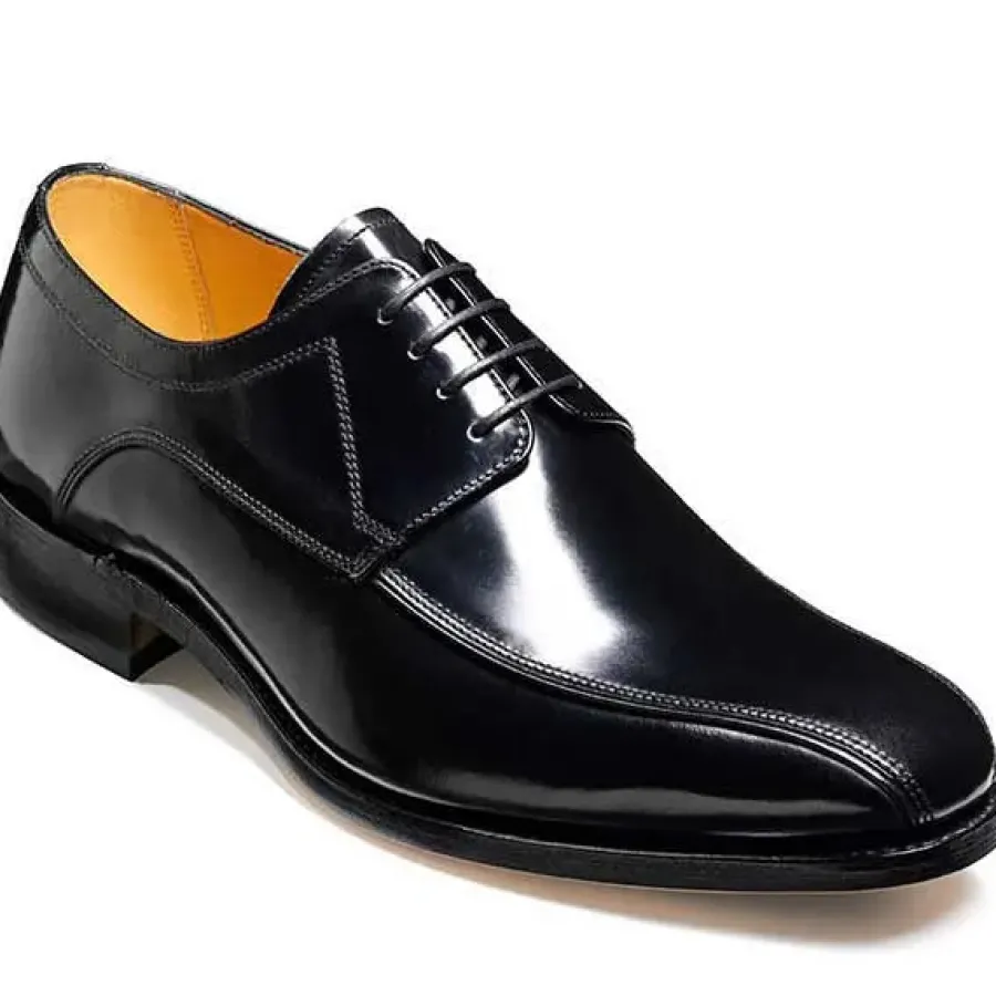 Barker Shoes BARKER Newbury Shoes - Mens Derby Style - Black Hi-Shine