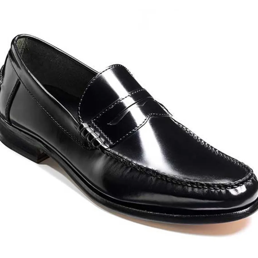 Barker Shoes BARKER Newington Shoes - Mens Loafers - Black Hi-Shine
