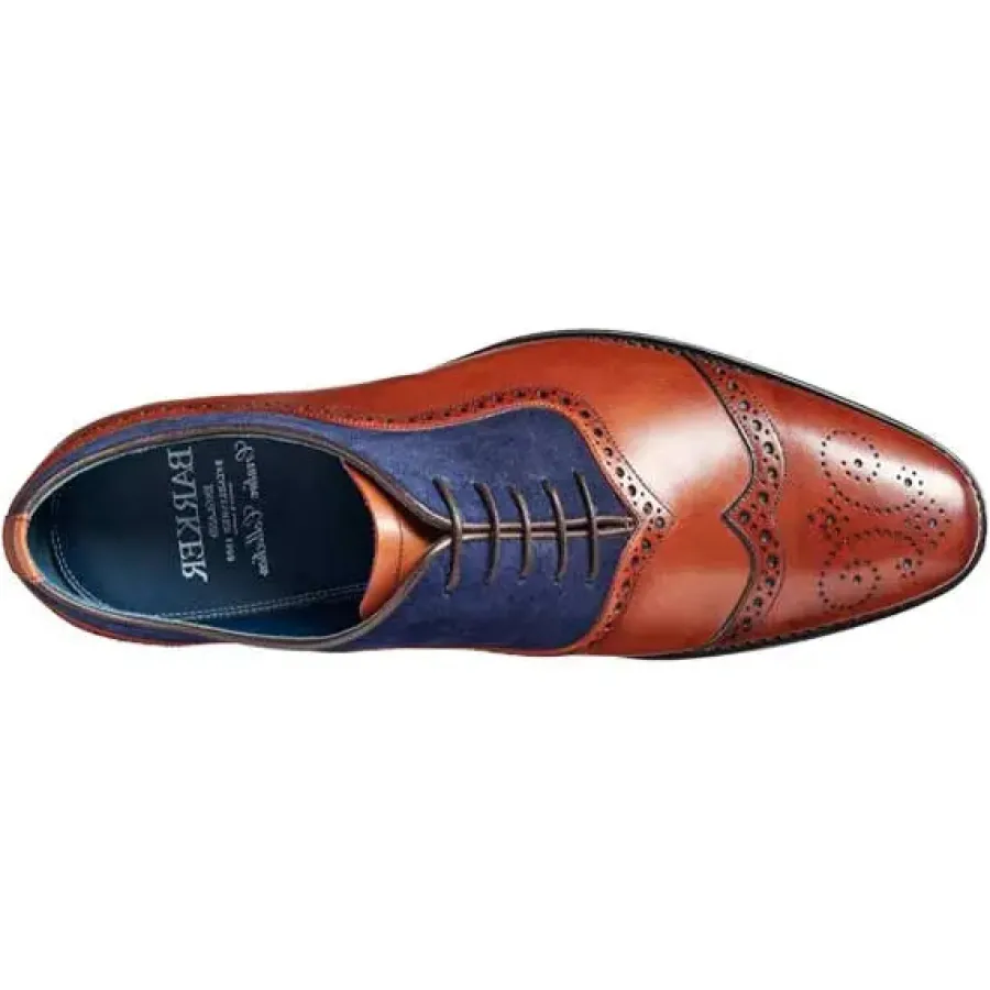 barker_nicholas_shoes__me_2.webp Barker Shoes BARKER Nicholas Shoes - Mens Oxford Style - Antique Rosewood & Navy Su