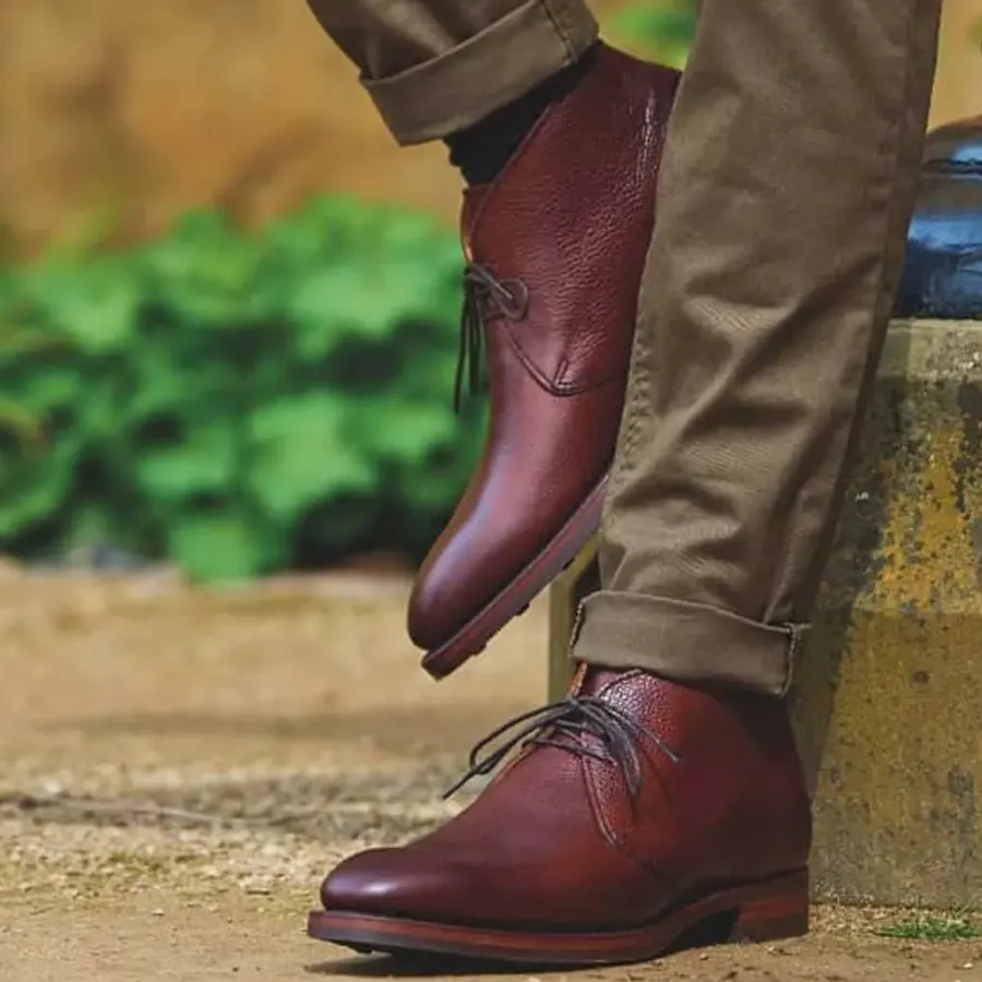barker_orkney_boots__mens_1.webp Barker Shoes BARKER Orkney Boots - Mens Chukka Boots Dainite Sole - Cherry Grain