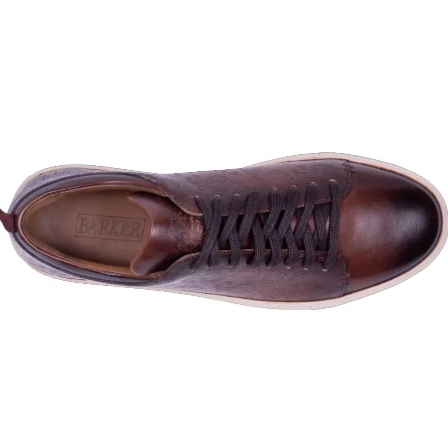 barker_paisley_sneakers___2-2.webp Barker Shoes BARKER Paisley Sneakers - Mens - Chestnut Hand Painted