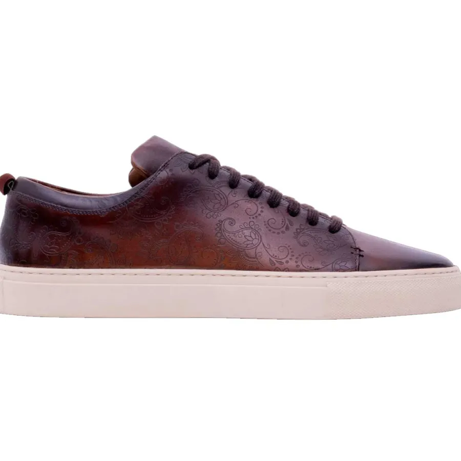 barker_paisley_sneakers___3.webp Barker Shoes BARKER Paisley Sneakers - Mens - Chestnut Hand Painted