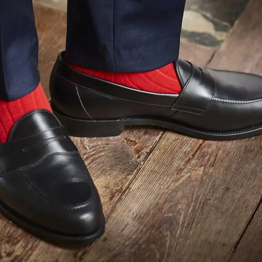 Barker Shoes BARKER Portsmouth Shoes - Mens Penny loafer - Black Calf
