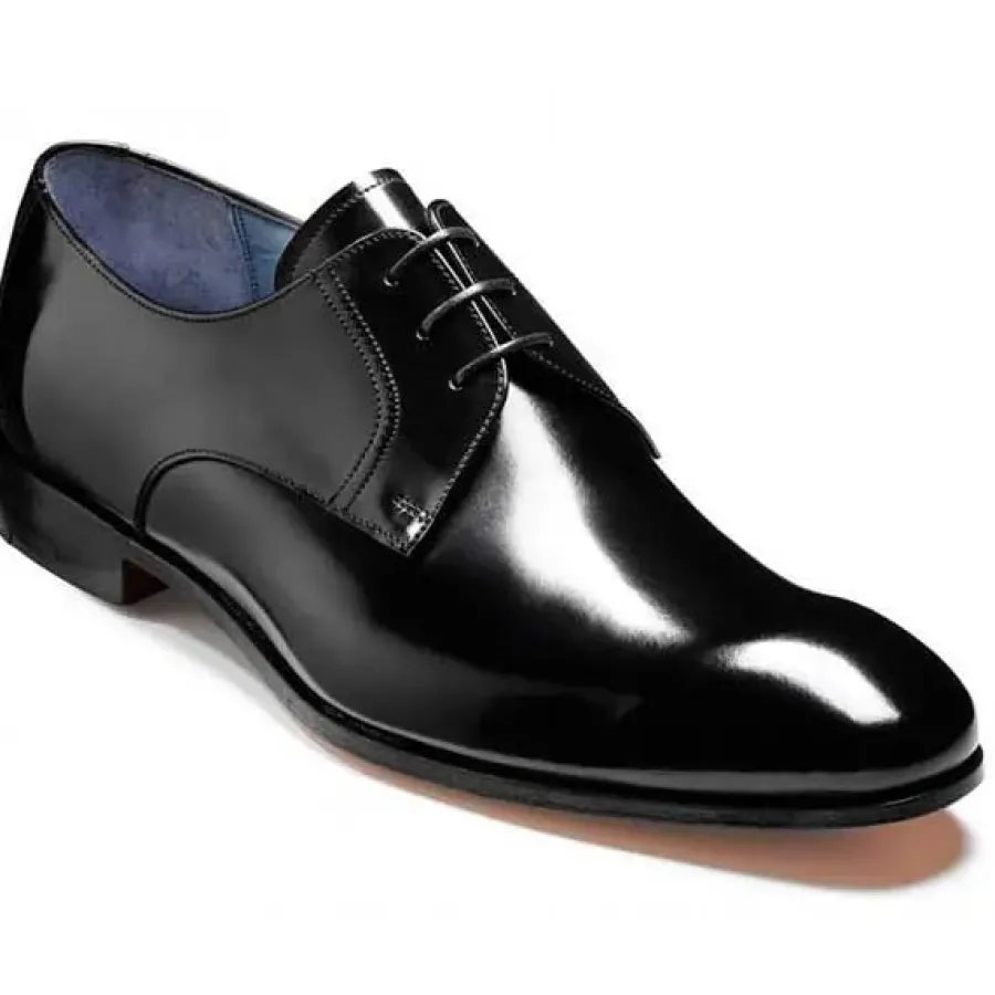 Barker Shoes BARKER Rutherford Shoes - Mens Derby Style - Black Cobbler