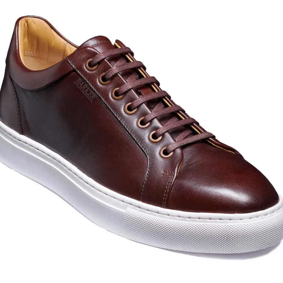Barker Shoes BARKER Sam Sneakers - Mens - Chestnut Hand Painted