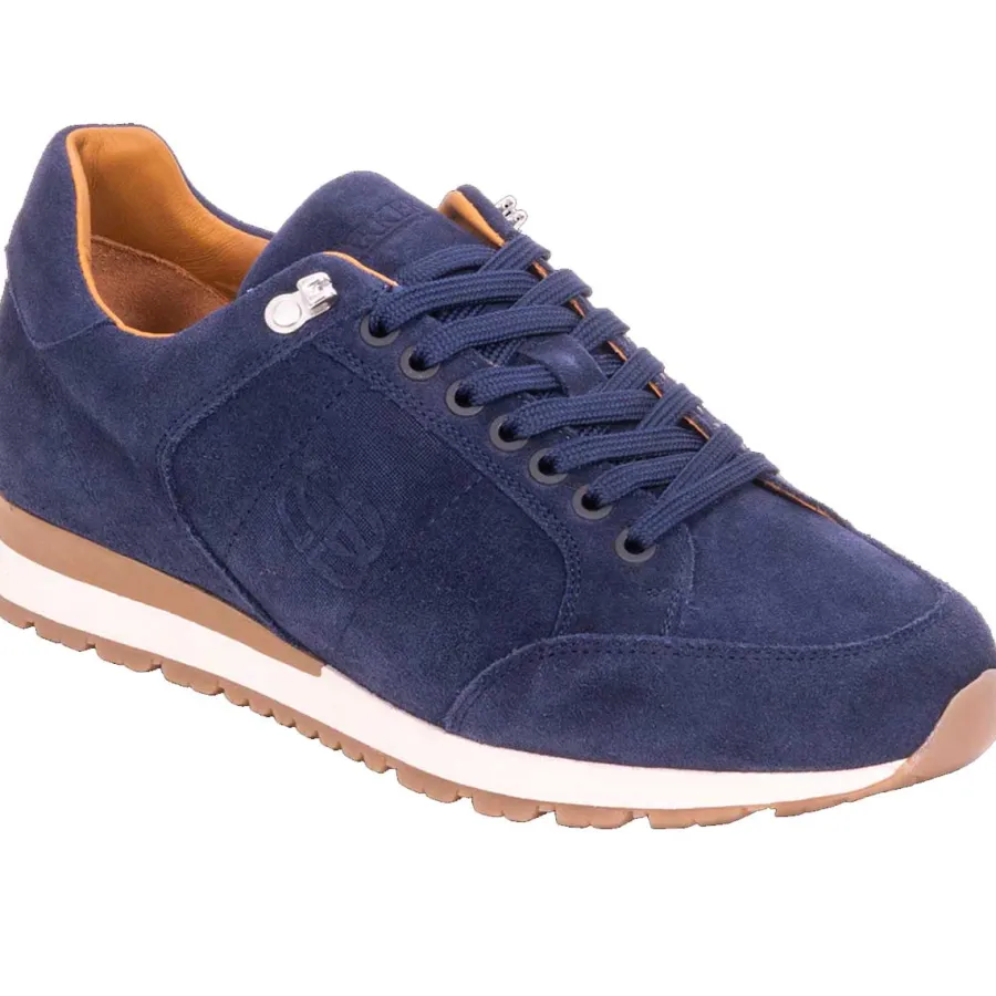 Barker Shoes BARKER Seb Sneakers - Mens - Navy Suede