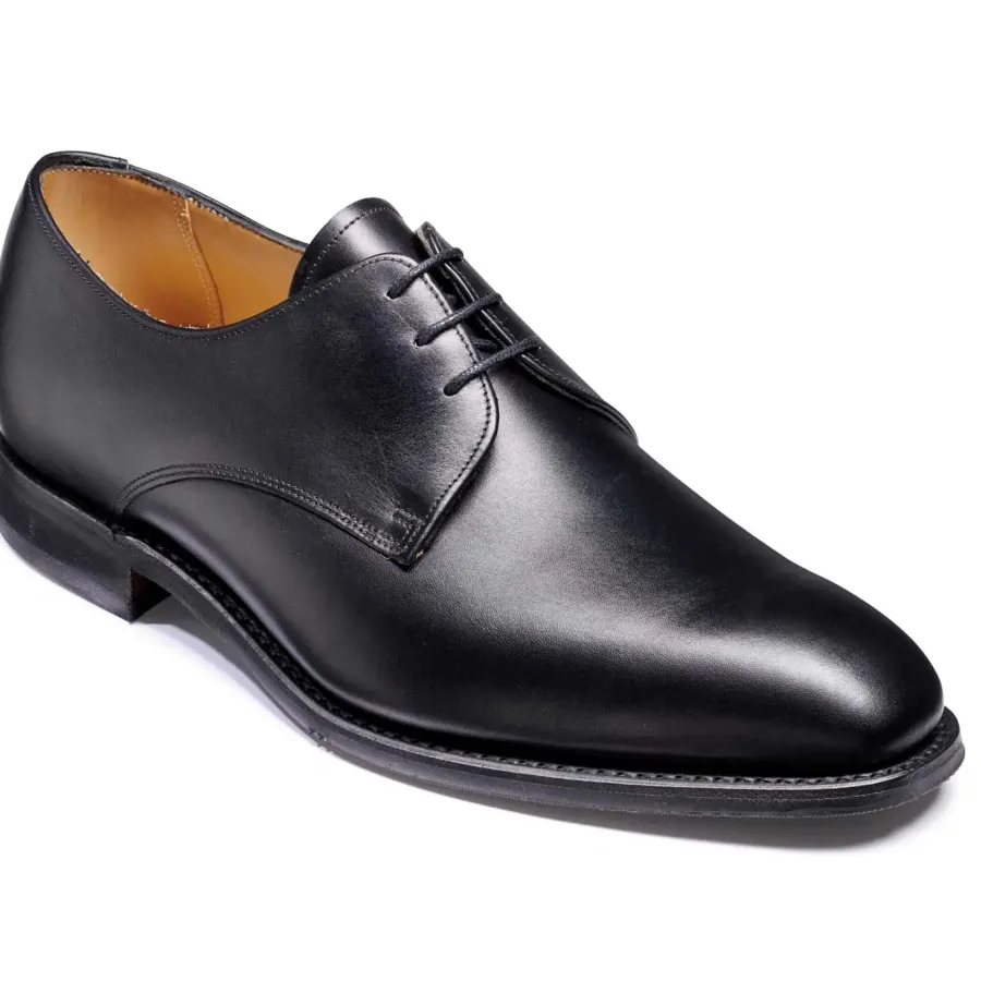 Barker Shoes BARKER St. Austell Shoes - Plain Fronted Derby - Black Calf