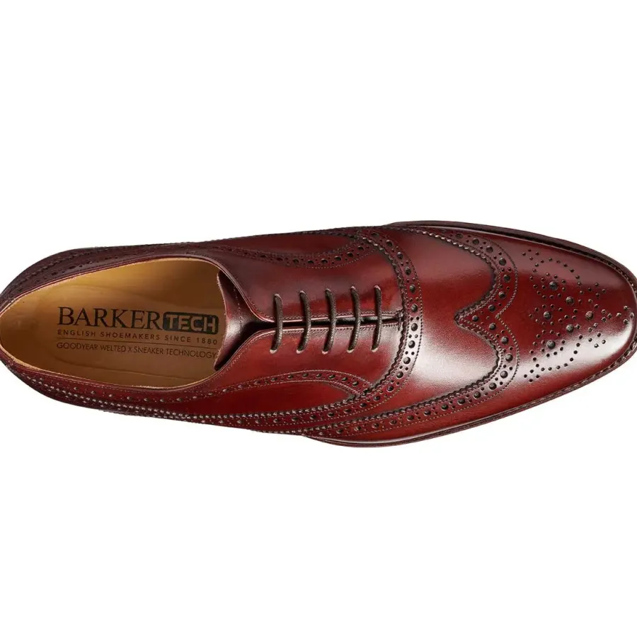 barker_turing_shoes__mens_3.webp Barker Shoes BARKER Turing Shoes - Mens Oxford Brogue Shoes - Cherry Calf