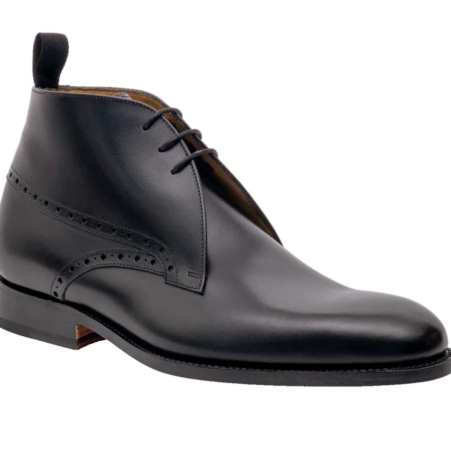 Barker Shoes BARKER Tyne Boots - Mens Chukka - Black Calf