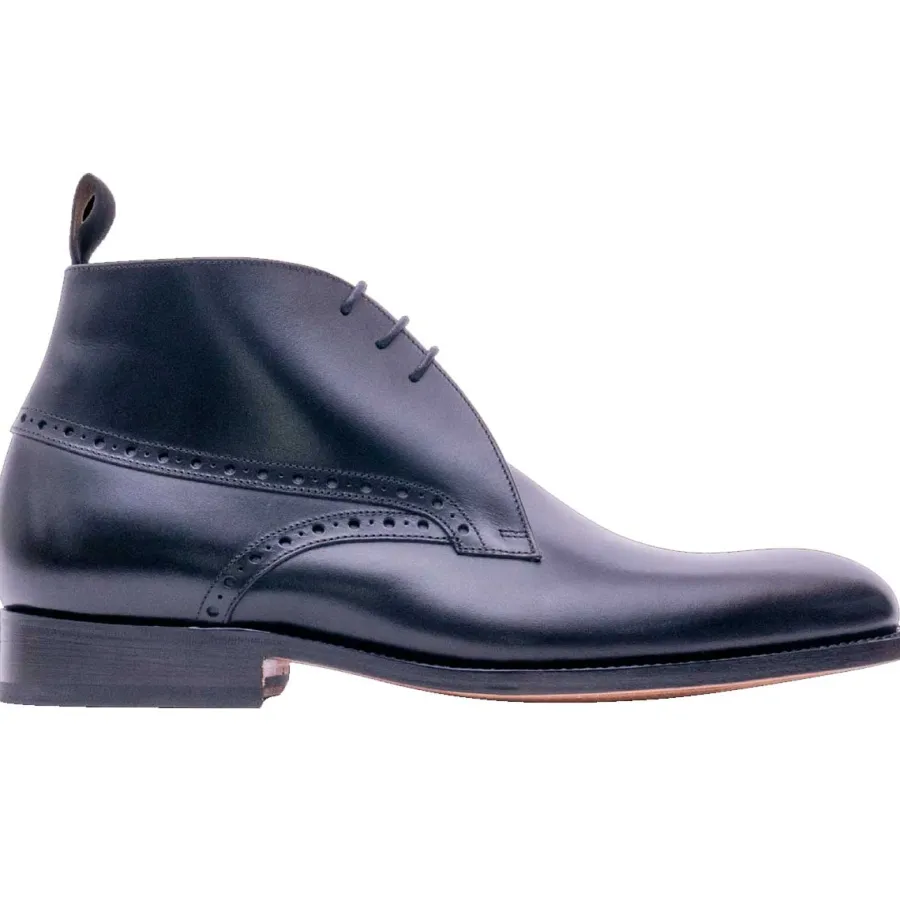 Barker Shoes BARKER Tyne Boots - Mens Chukka - Black Calf