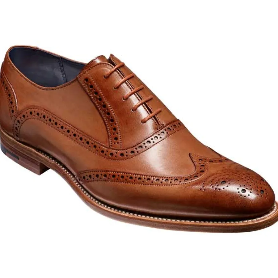 Barker Shoes BARKER Valiant Shoes - Mens Brogue - Brown Hand Painted