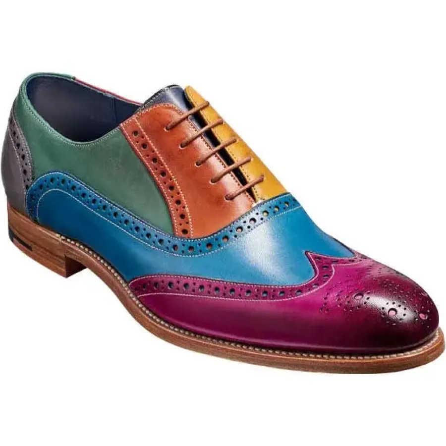 Barker Shoes BARKER Valiant Shoes - Mens Brogues - Multicoloured Hand Painted