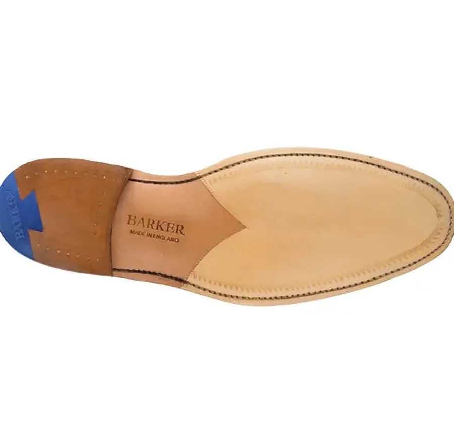 Barker Shoes BARKER Valiant Shoes - Mens Brogue - Navy Hand Painted