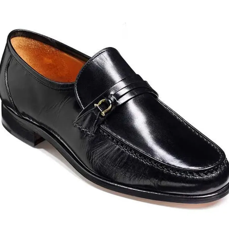 Barker Shoes BARKER Wade Shoes - Mens Moccasins - Black Kid