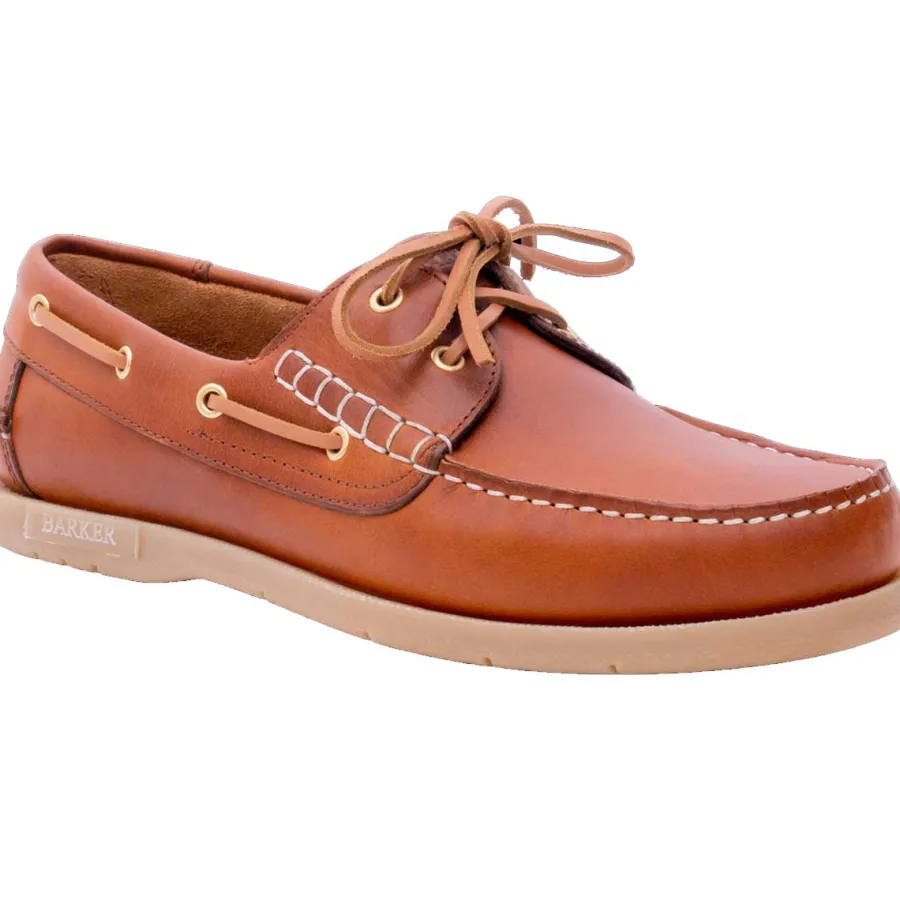 Barker Shoes BARKER Wallis Deck Shoes - Mens - Tan Pull Up