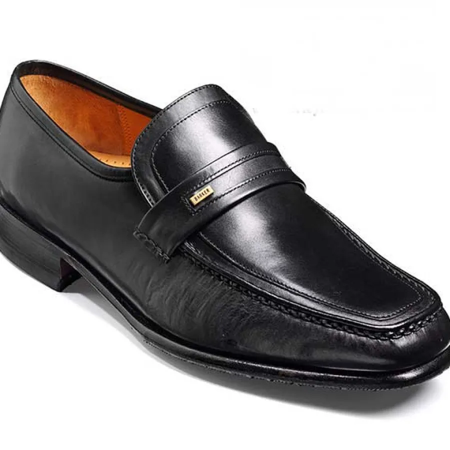 Barker Shoes BARKER Wesley Shoes - Mens Moccasins - Black Calf