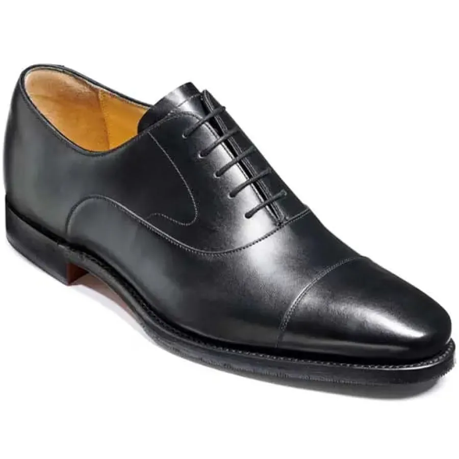 Barker Shoes BARKER Wright Shoes - Mens Oxford Style - Black Calf