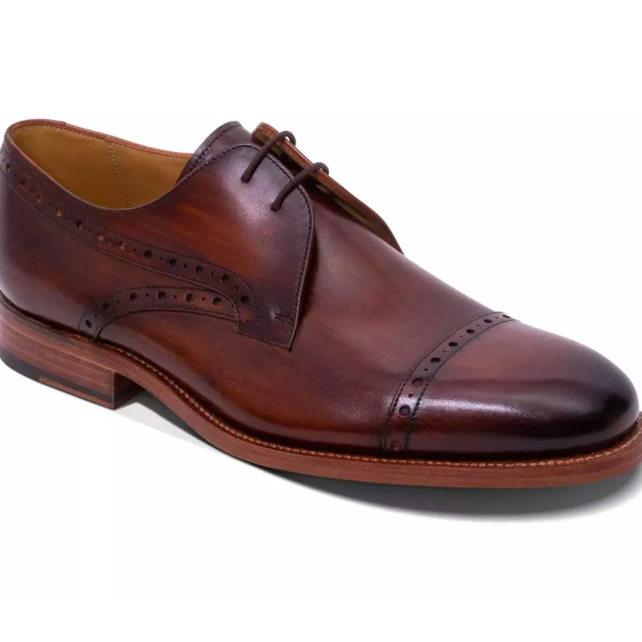 Barker Shoes BARKER Wye Shoes - Mens Derby - Hand Brushed Brown