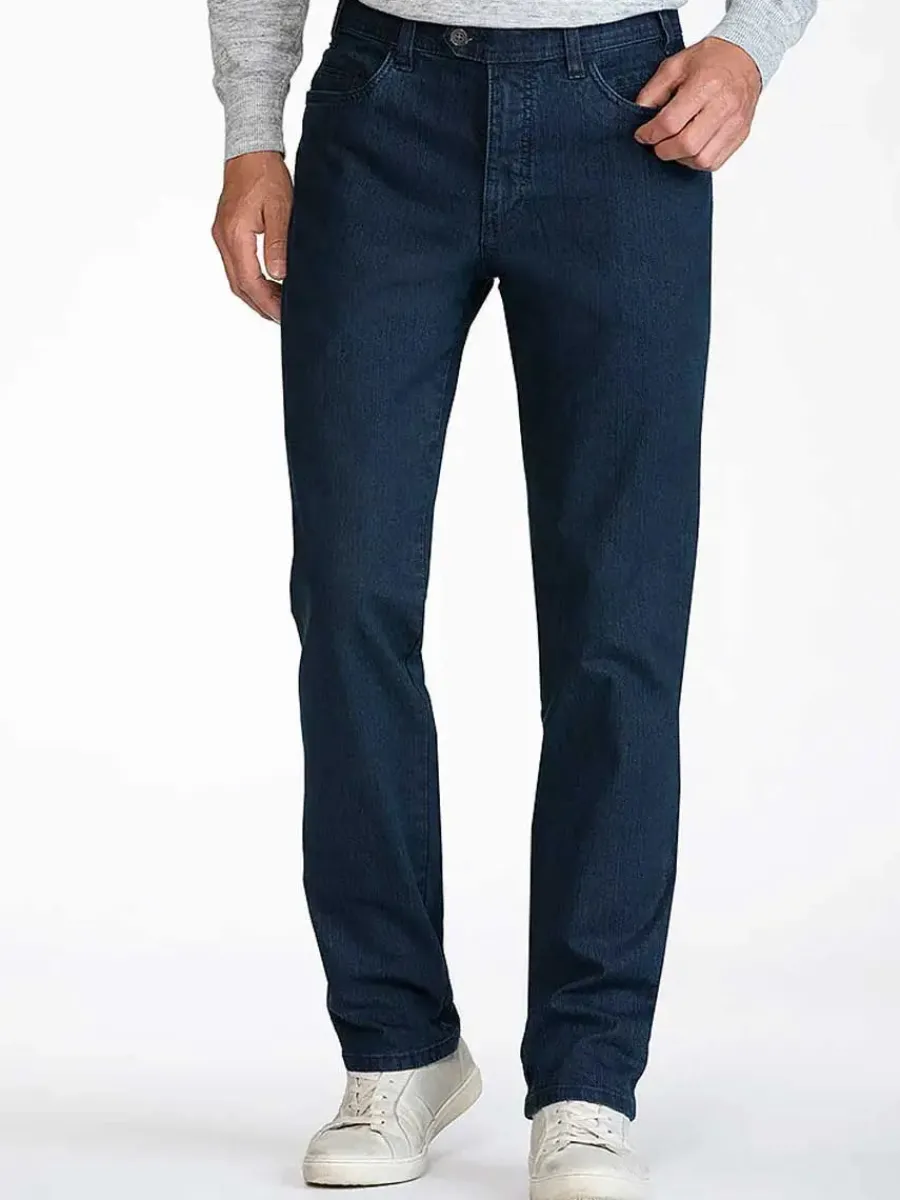 Bruhl Harry Jeans - Stretch Denim Regular Fit - Mens - Dark Blue