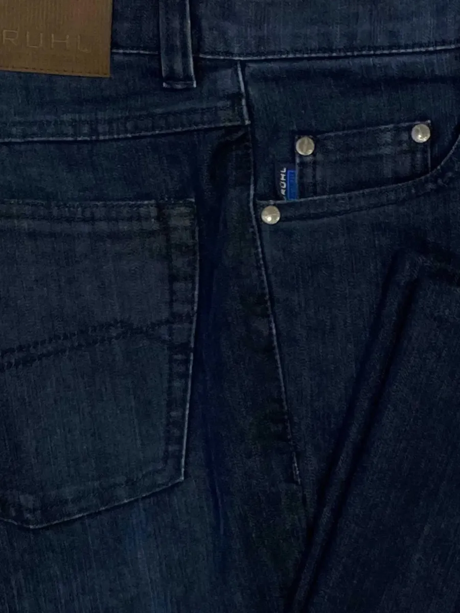 Bruhl Harry Jeans - Stretch Denim Regular Fit - Mens - Dark Blue