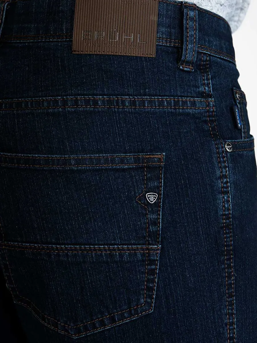Bruhl Mens Genua III B Light Ring Denim Jeans - Dark Navy
