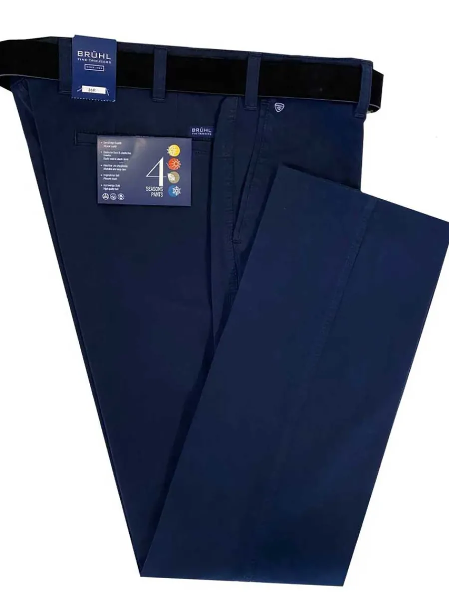 Bruhl Montana Trousers - Four Seasons Chinos - Marine Blue