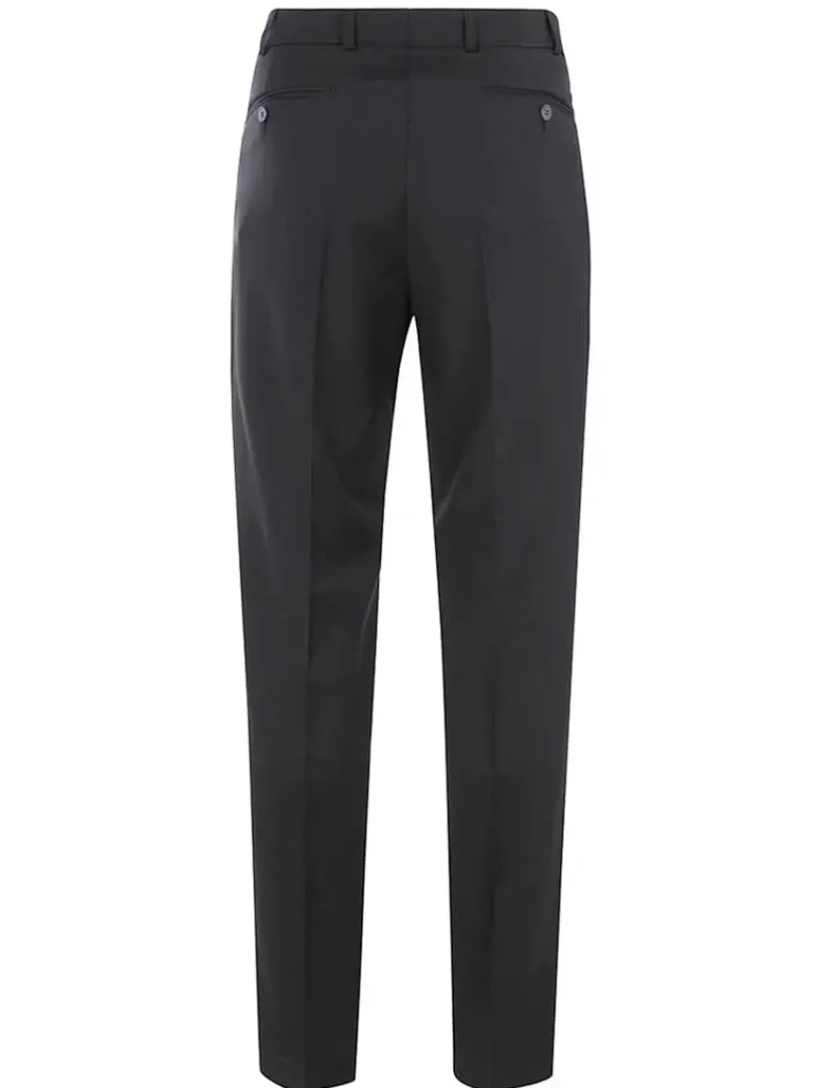 bruhl_steward_plain_front_2.webp Bruhl Steward Plain Front Trousers - Classic Wool Mix Formal - Charcoa