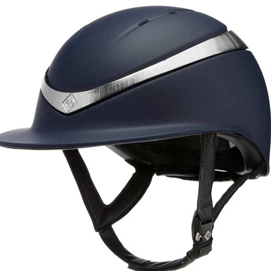 Charles Owen Halo Riding Hat - Midnight Matte & Platinum