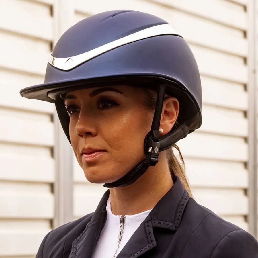 Charles Owen Halo Riding Hat - Midnight Matte & Platinum