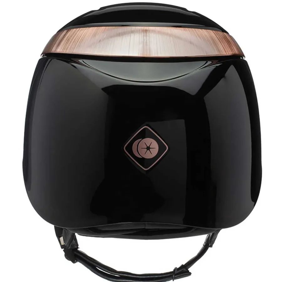 charles_owen_halo_riding__2.webp Charles Owen Halo Riding Hat - Gloss Black & Rose Gold