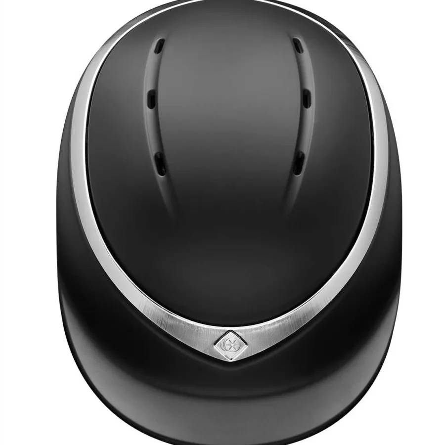 charles_owen_halo_riding__4.webp Charles Owen Halo Riding Hat - Matt Black & Platinum