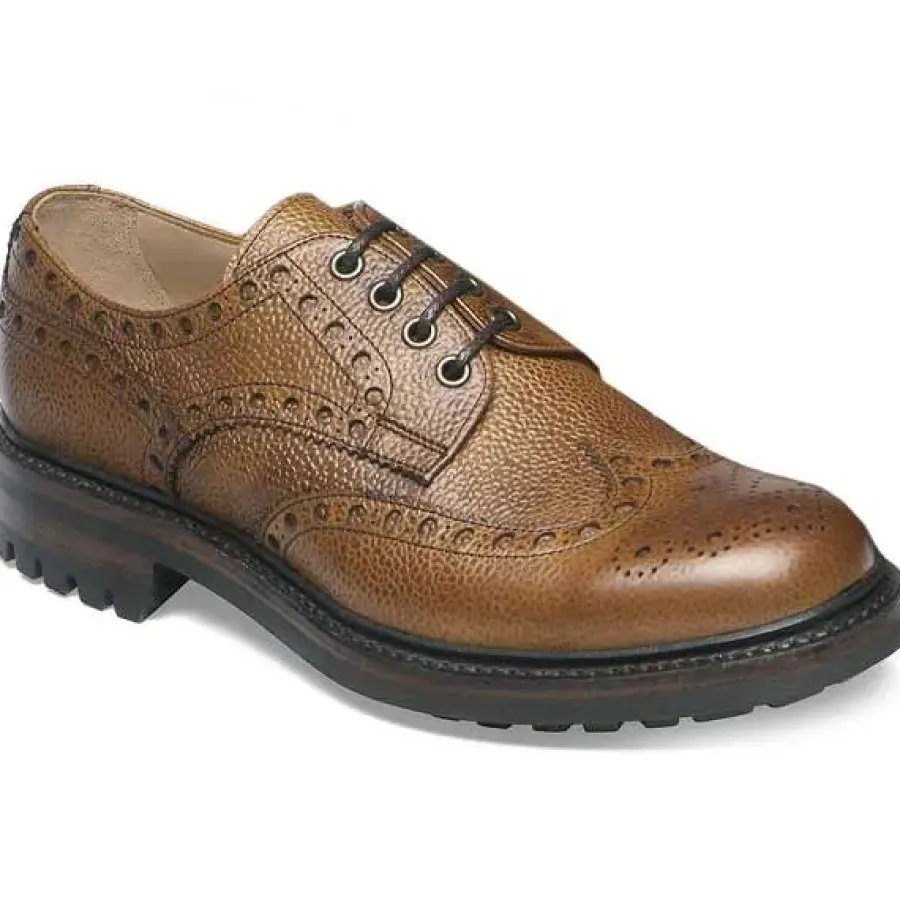 Cheaney Shoes CHEANEY Avon C Shoes - Wingcap Country Brogues - Almond Grain
