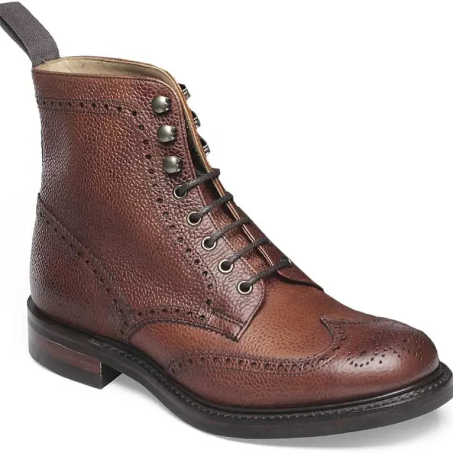 Cheaney Shoes CHEANEY Ladies Boots - Olivia R Brogue - Mahogany Grain