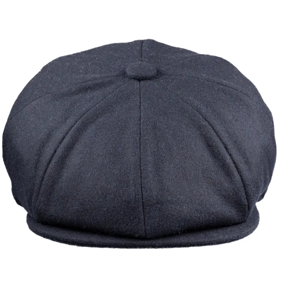 Christys ' 8 Piece Baker Boy Melton Wool Flat Cap -