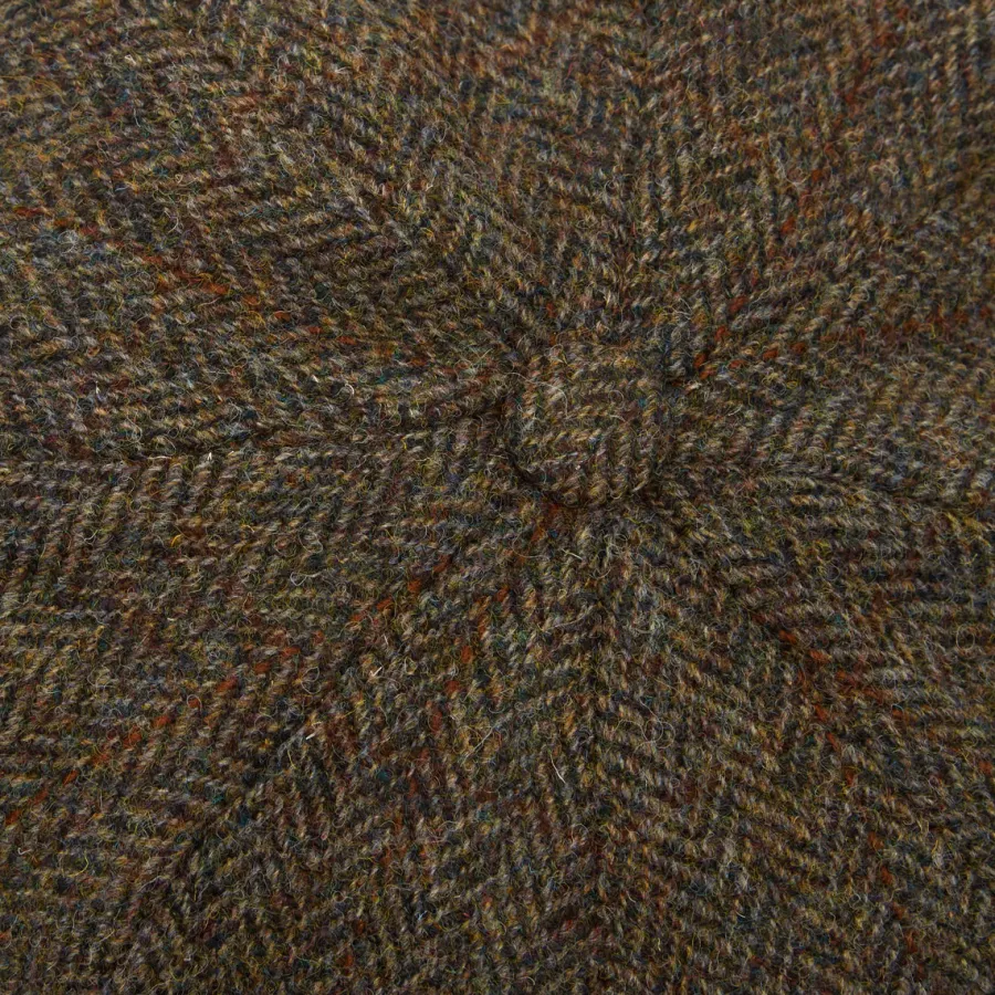 Christys ' 8 Piece Baker Boy Melton Wool Flat Cap - Harris Tweed C001