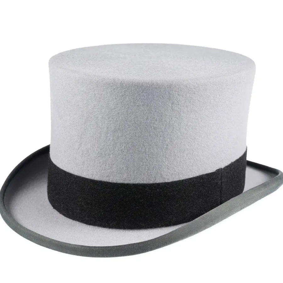 Christys ' Ascot Fur Felt Top Hat - Grey
