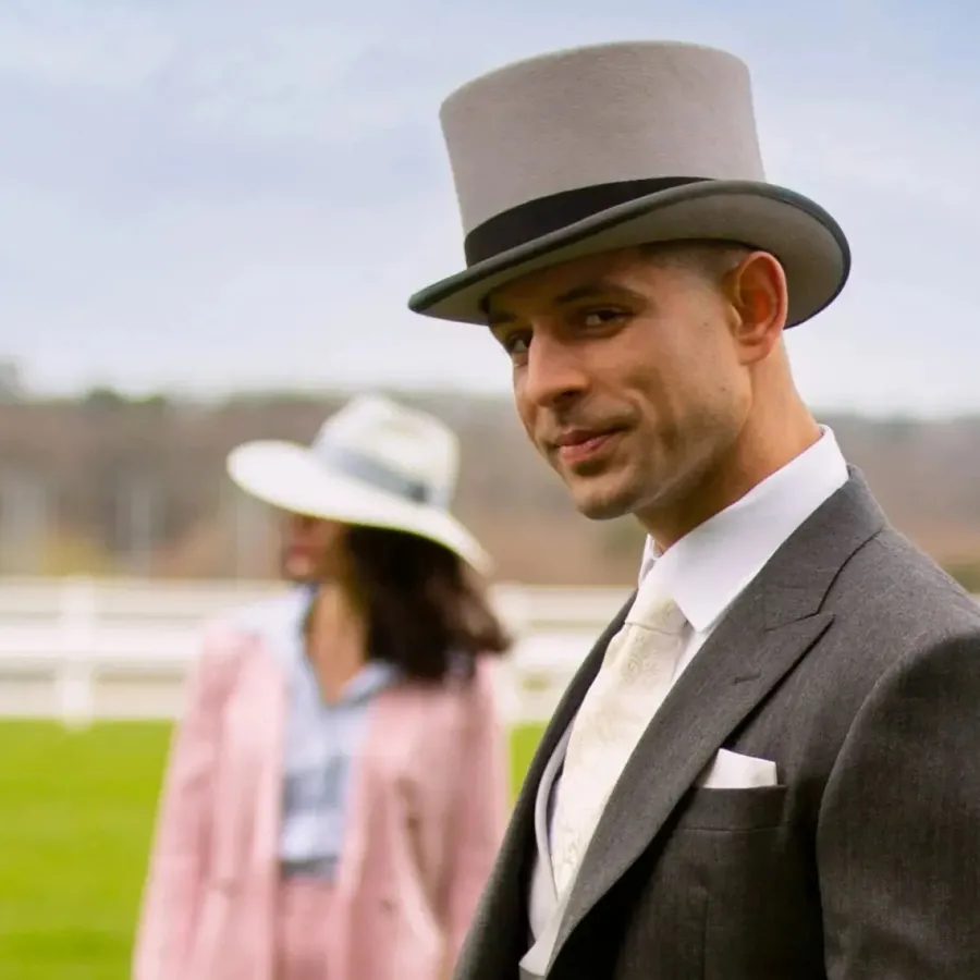 Christys ' Ascot Fur Felt Top Hat - Grey