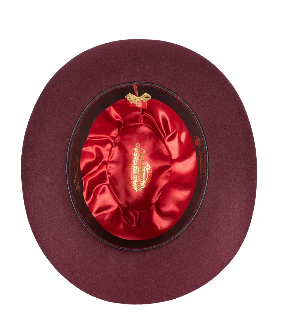 christys_classic_fur_felt_5-2.webp Christys ' Classic Fur Felt Fedora Hat - Red Wine