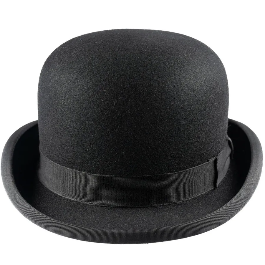christys_devon_fur_felt_b_3.webp Christys ' Devon Fur Felt Bowler Hat - Adjustable Hunting Pad - Black