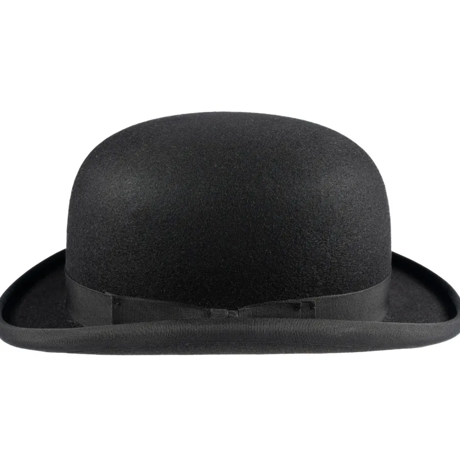 christys_devon_fur_felt_b_6.webp Christys ' Devon Fur Felt Bowler Hat - Adjustable Hunting Pad - Black