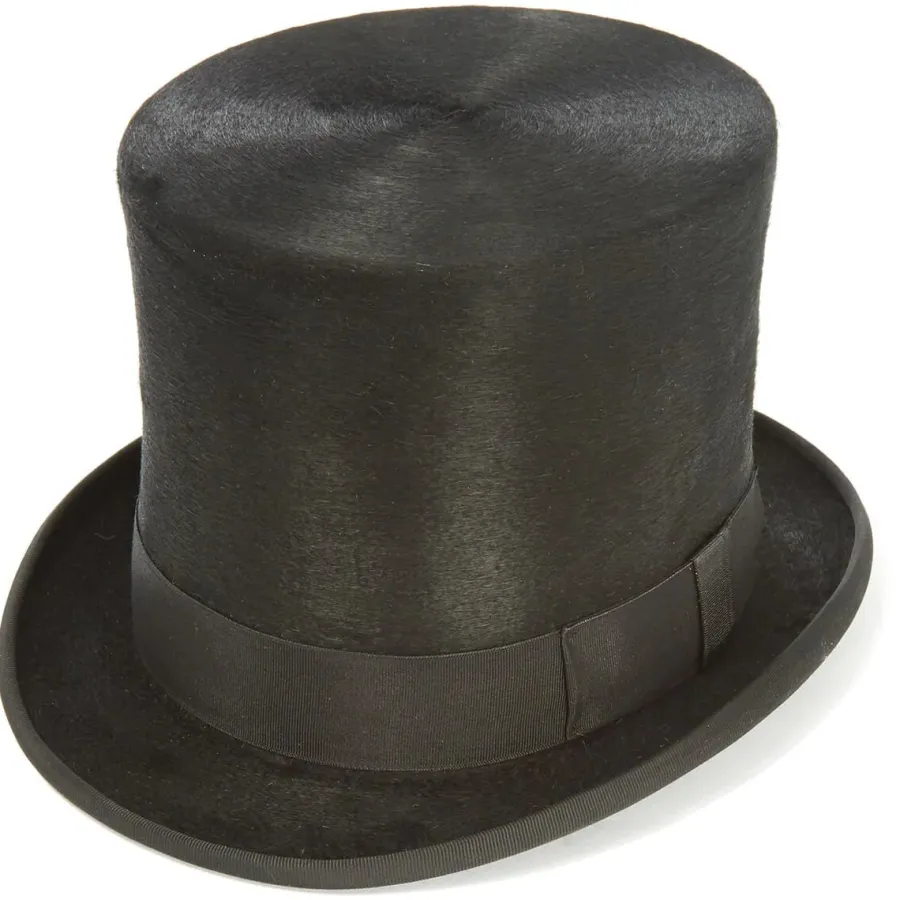 Christys ' Luxury Fur Felt Melusine Taller Top Hat - Antique Silk Look