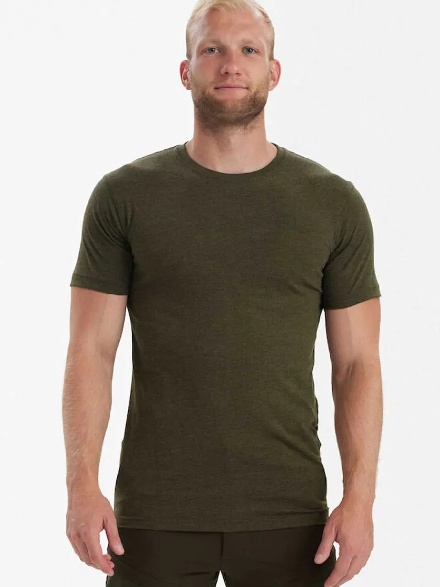 Deerhunter Basic T-Shirt 2 Pack - Mens - Adventure Green Melange