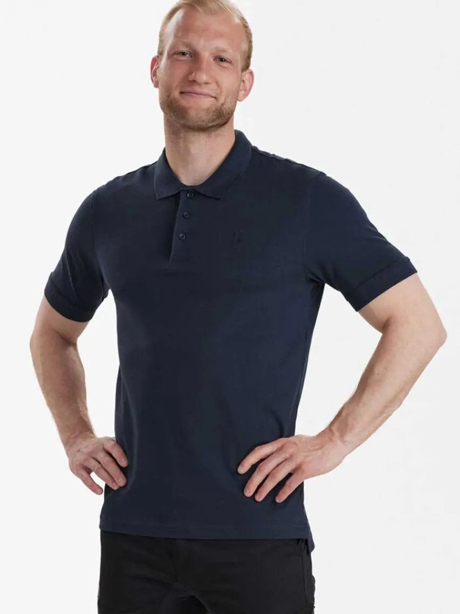 Deerhunter Harris Polo Shirt - Men's - Dark Blue