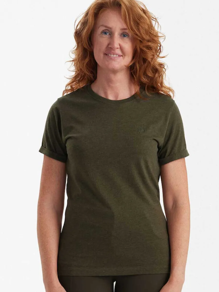 Women Deerhunter Ladies Basic T-Shirt 2 Pack - Adventure Green Melange