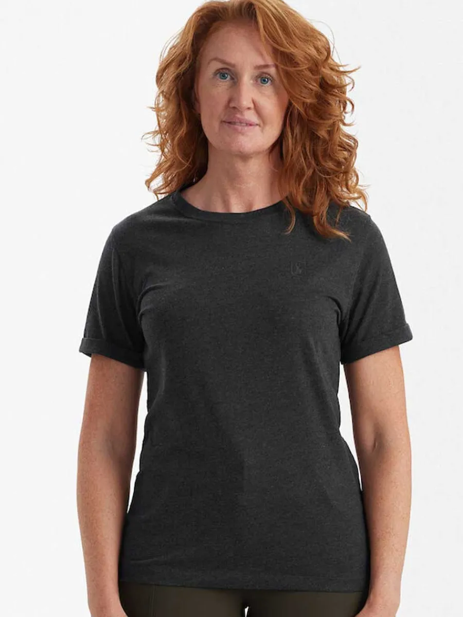 deerhunter_ladies_basic_t_1-1.webp Women Deerhunter Ladies Basic T-Shirt 2 Pack - Adventure Green Melange